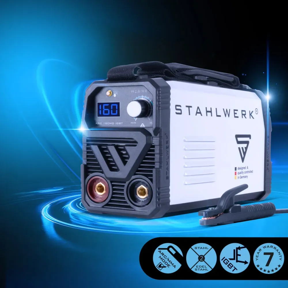 Stahlwerk Arc 160 MD Welding Machine Full équipement - DC MMA | E-main | Onduleur de lifting-tig avec 160 ampères, technol...