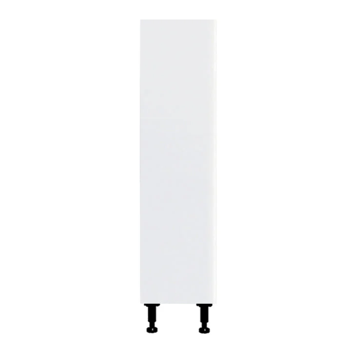 Armoire de cuisine blanc brillant à 1 porte, 9 L x 34 3/4 H x 24 po en Acier Inoxydable 18/10