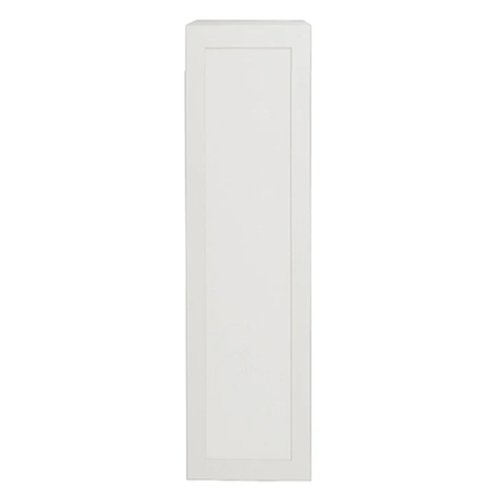 Armoire de cuisine blanche mate de style Shaker, unité supérieure à 1 porte, 9 L x 36 H x 12 1/2 po avec Bouchon Silencieux