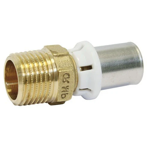 Raccord droit multicouche 20mm x 3/4"Male à sertir en laiton chromé