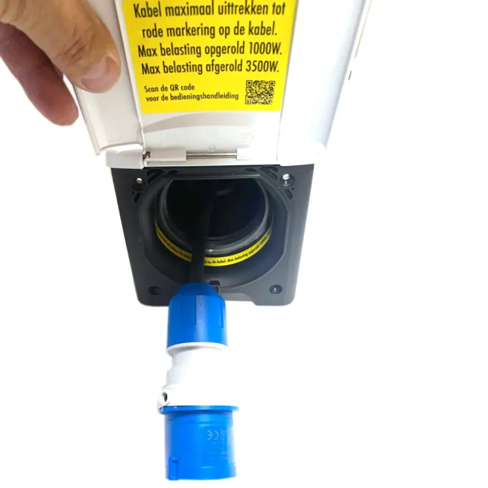 Câble d'alimentation H07RN-F Roll-Up-Cable CEE Stromkabel/Anschlusskabel 20m autom. aufrollbare Kabeltrommel
