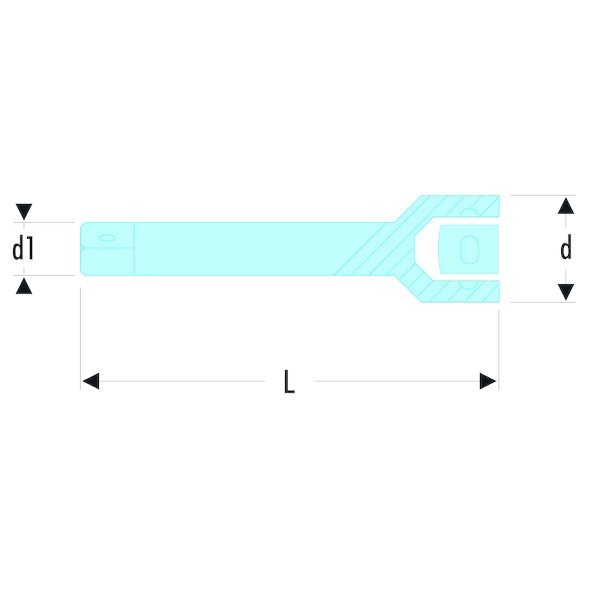 Cordon d'alimentation IEC Rallonge souple R.216 - 1/4" - 150 mm - FACOM