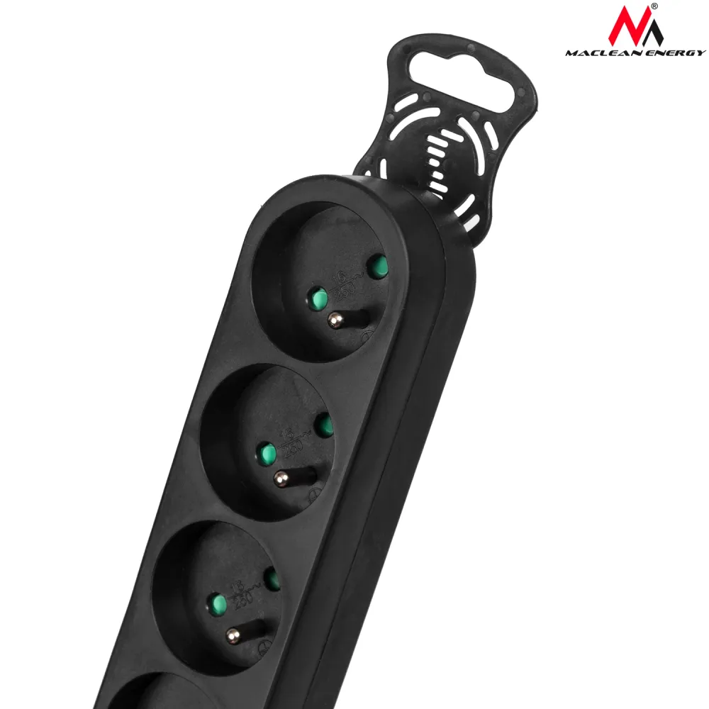 Maclean Energy Switch MCE184 Rallonge 5 tiroirs 3m Noir - Compatible Prise Française