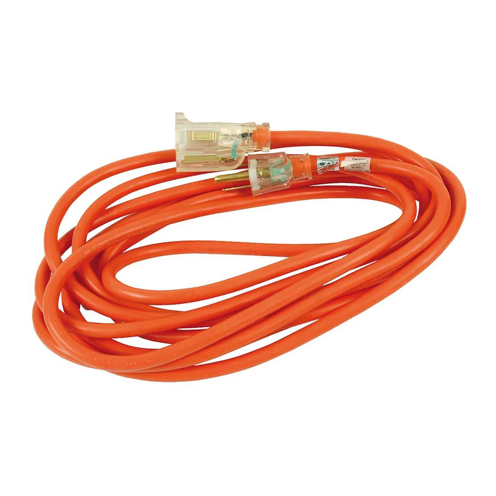 Professionnel IP44 Rallonge électrique à cordon 16/3 SJTW de 10m à 1 prise, orange