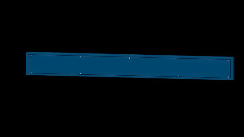 Structure du réseau de canaux d'énergie des établis ANKE 1420 x 64 x 150 mm RAL 5010 canal d'énergie non...