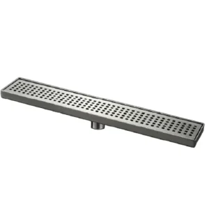 Caniveau de douche en acier inoxydable miroir 24