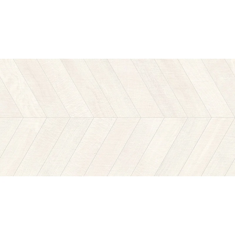 Carrelage sol / mur effet bois design chevron 60x120 cm ARTWOOD CHEVRON WHITE(vendu par boite de 1.44m2)