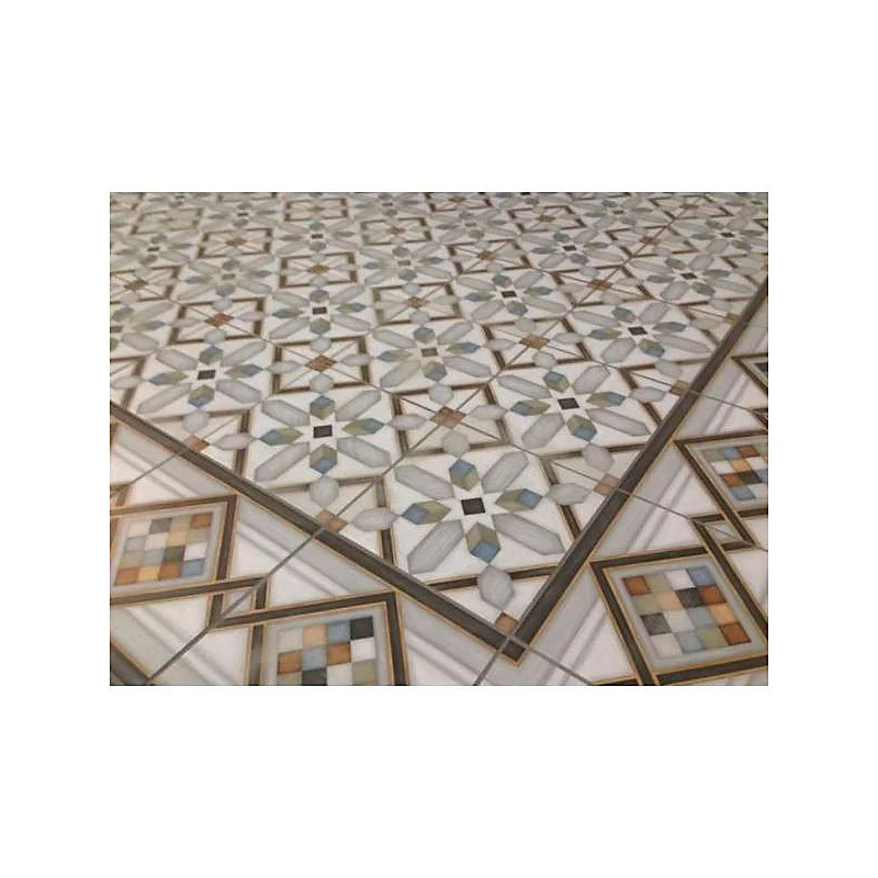 Carrelage sol / mur effet ciment 20x20 cm VODEVIL POMBO 3 ANGLE(vendu par boite de 4 pièces)