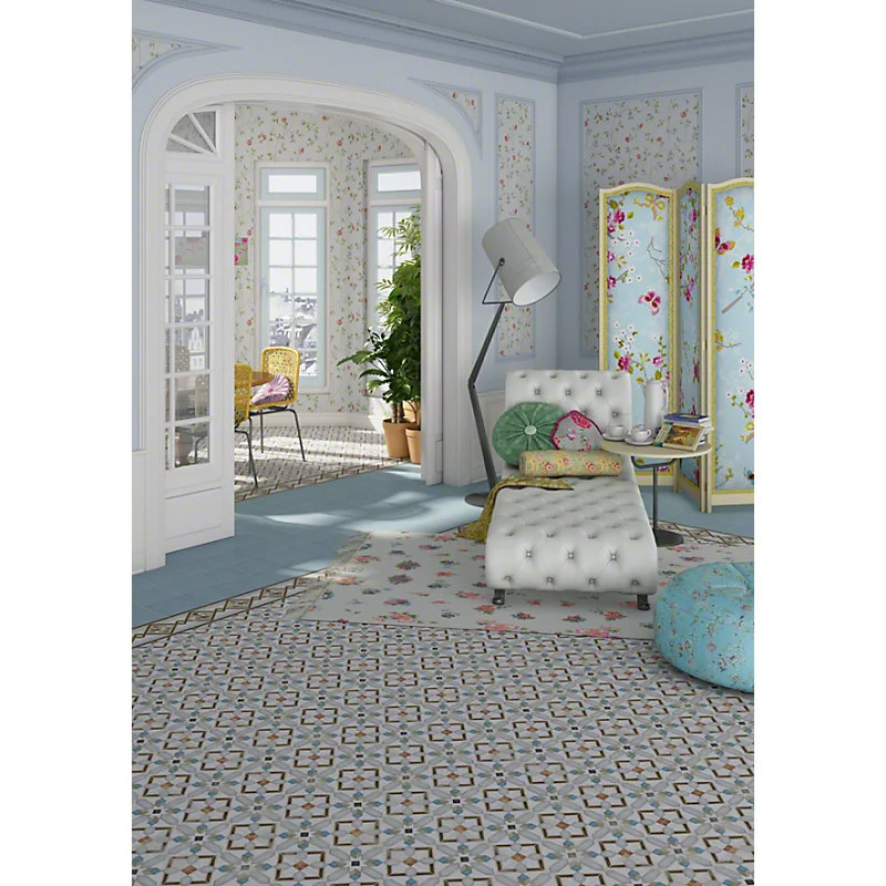 Carrelage sol / mur effet ciment 20x20 cm VODEVIL MOTIF DEMEL(vendu par boite de 1m2)