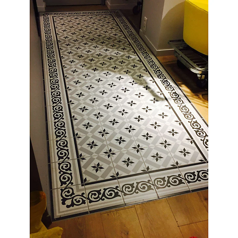 Carrelage sol / mur effet ciment 20x20 cm 1900 GIBERT 2 BORDURE(vendu par boite de 1m2)