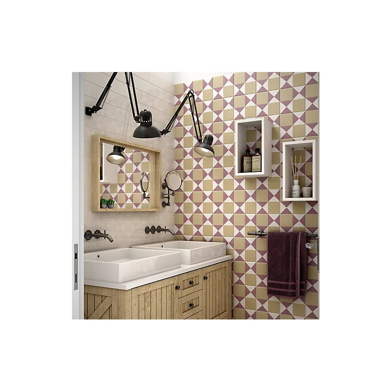Carrelage sol / mur effet ciment 20x20 cm CAPRICE DECO CHESS COLOURS(vendu par boite de 1m2)