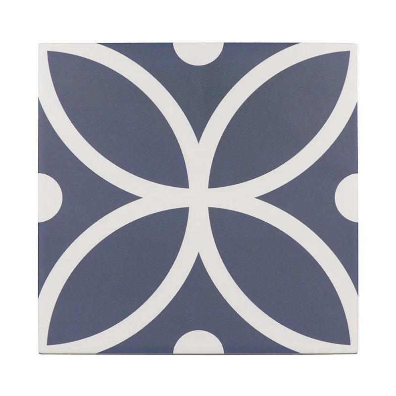Carrelage sol / mur effet ciment à motif 20x20 cm RIVOLI - BERGEN AZUL(vendu par boite de 1m2)