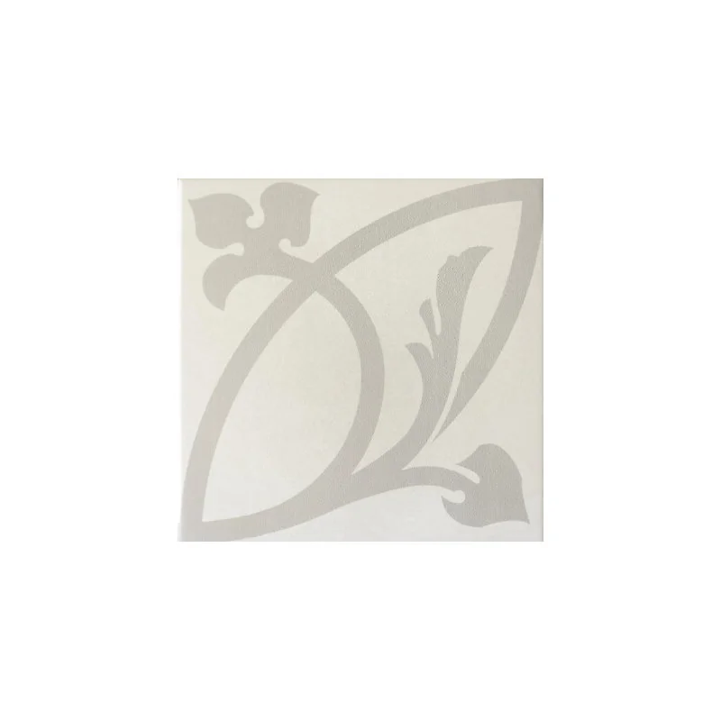 Carrelage sol / mur effet ciment motif rosace 20x20 cm - CAPRICE - LIBERTY WHITE(vendu par boite de 1m2)