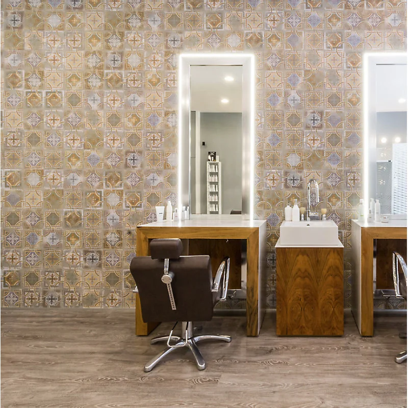 Carrelage sol / mur effet ciment patchwork 20x20 cm 1900 COMILLAS (vendu par boite de 1m2)