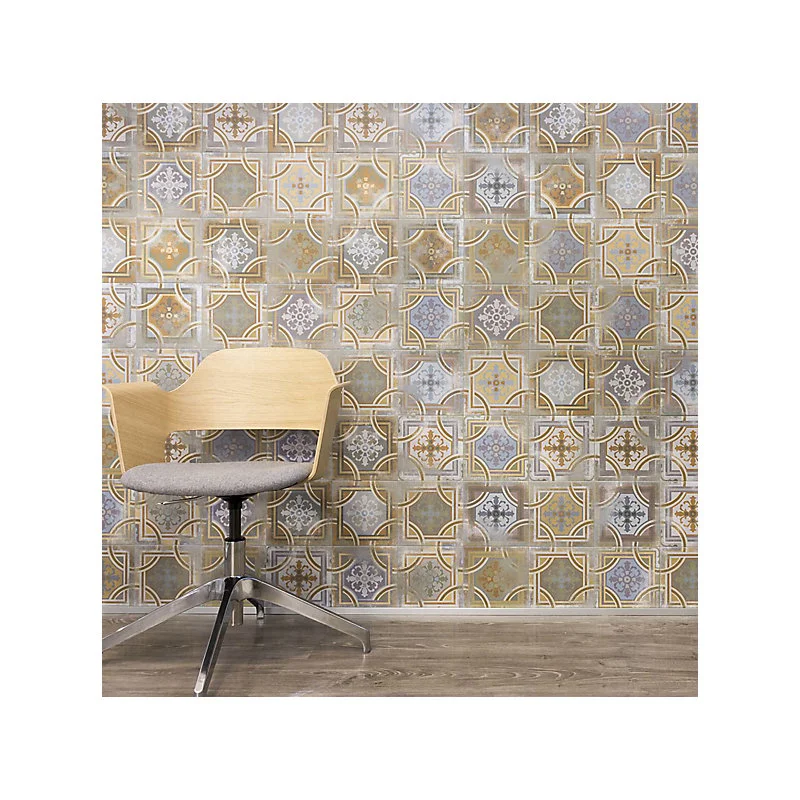 Carrelage sol / mur effet ciment patchwork 20x20 cm 1900 COMILLAS (vendu par boite de 1m2)