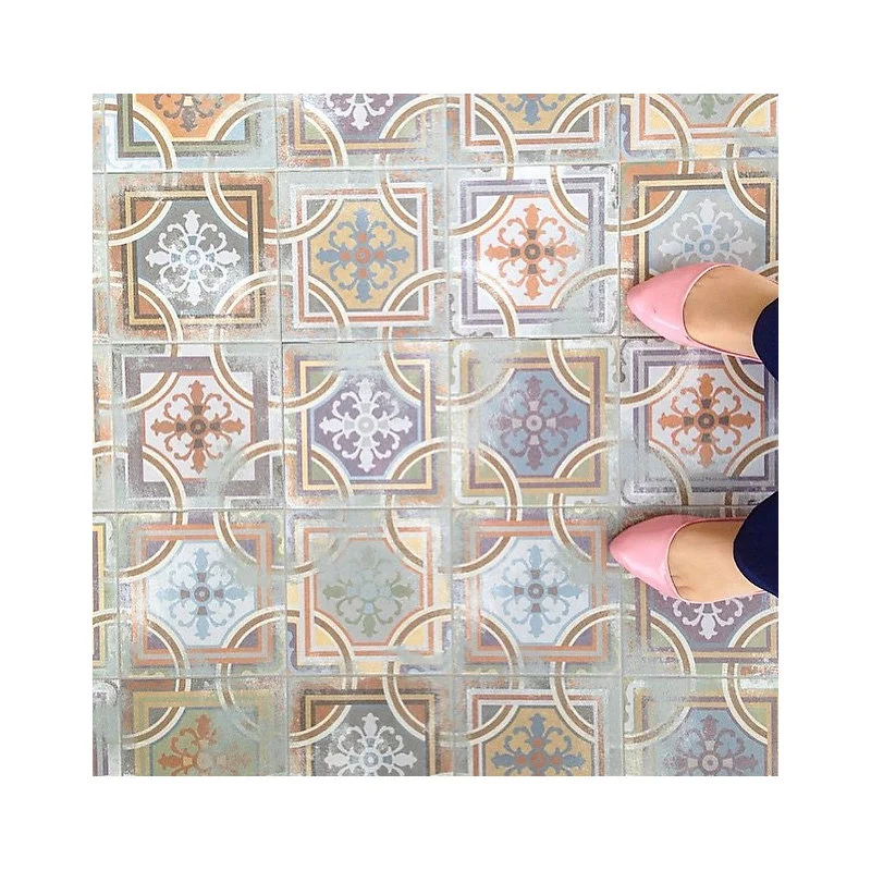 Carrelage sol / mur effet ciment patchwork 20x20 cm 1900 COMILLAS (vendu par boite de 1m2)