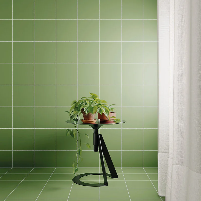 Carrelage sol / mur effet ciment uni vert 20x20 cm RIVOLI GREEN 30716(vendu par boite de 1m2)