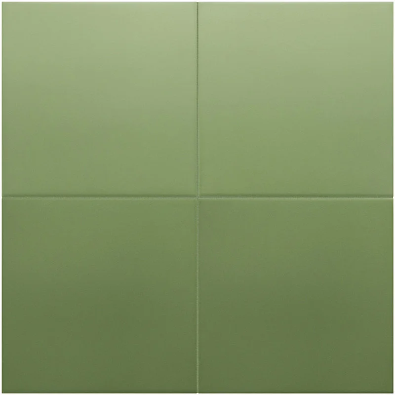 Carrelage sol / mur effet ciment uni vert 20x20 cm RIVOLI GREEN 30716(vendu par boite de 1m2)