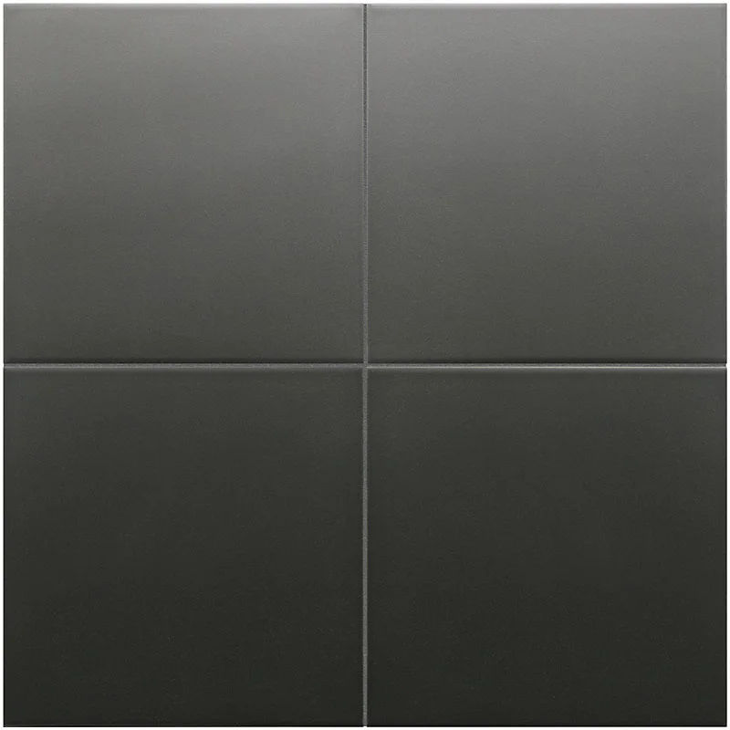 Carrelage sol / mur effet ciment uni noir 20x20 cm RIVOLI BLACK 30720(vendu par boite de 1m2)