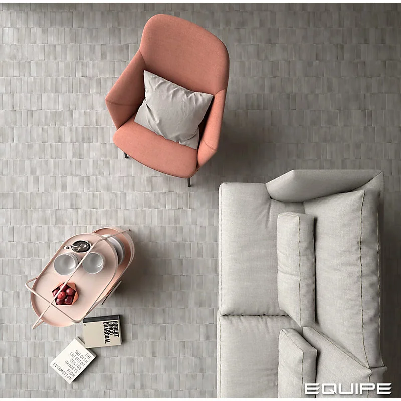 Carrelage sol / mur effet zellige bejmat marocain 5X15 cm gris mate 5X15 cm COCO AMBER GREY MATT(vendu par boite de 0.50m2)