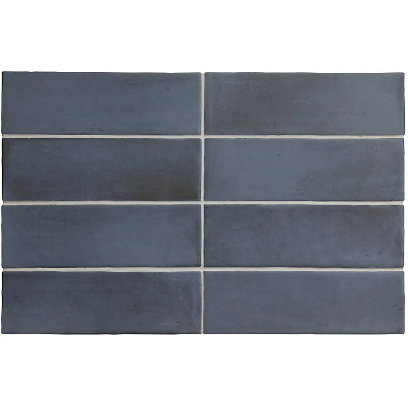 Carrelage sol / mur effet zellige bejmat marocain 5X15 cm bleu mate 5X15 cm COCO BLUE NIGHT MATT(vendu par boite de 0.50m2)