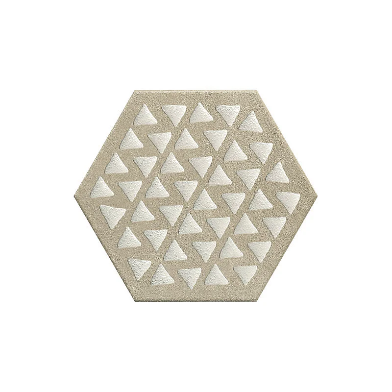 Carrelage sol / mur hexagonal effet ciment 25x21,6 cm TERRACRETA Intarsio Argilla(vendu par boite de 1.18m2)