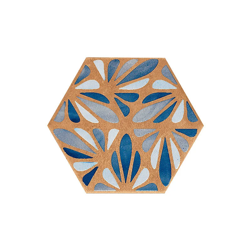 Carrelage sol / mur hexagonal effet ciment 25x21,6 cm TERRACRETA Dipinto Chamotte(vendu par boite de 1.18m2)