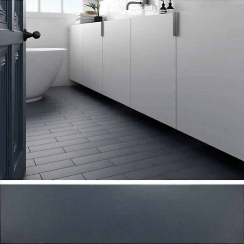 Carrelage sol / mur pose baton rompu chevron uni bleu pétrole mate STROMBOLI GLASSY BLUE (vendu par boite de 0.65m2)