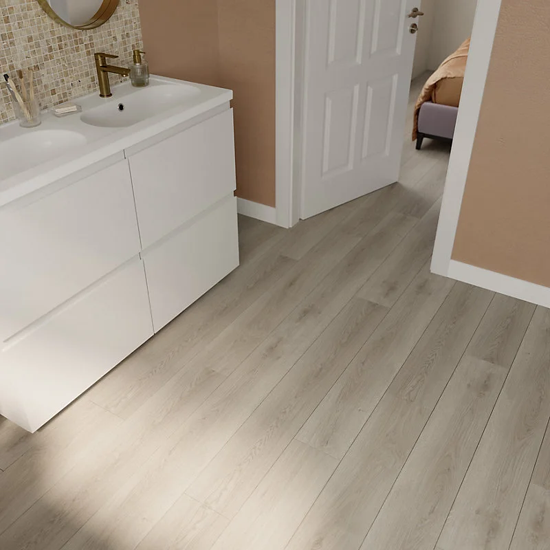 Lame VINYLE clipsable Mambo plus 18x122 cm gris GoodHome avec sous-couche intégrée (vendue au carton)