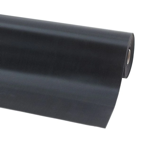 Notrax Rib 'n' Roll RS Tapis de sol et revêtement de sol à fines nervures de 3 mm 750RS noir 100 cm vend...