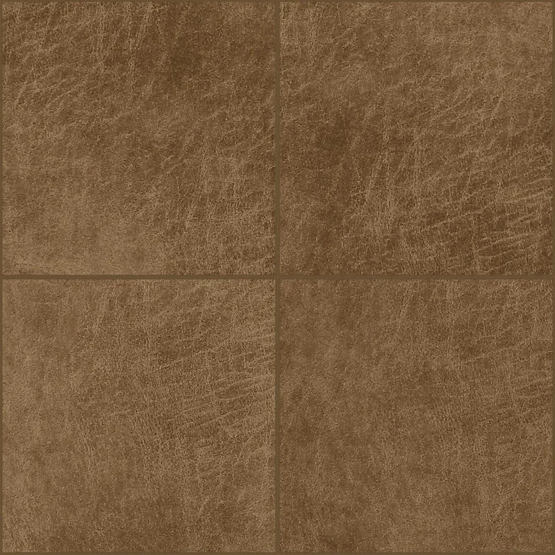 Origin Wallcoverings carreaux adhésifs en cuir synthétique carré marron cognac - 1 m² - 357250