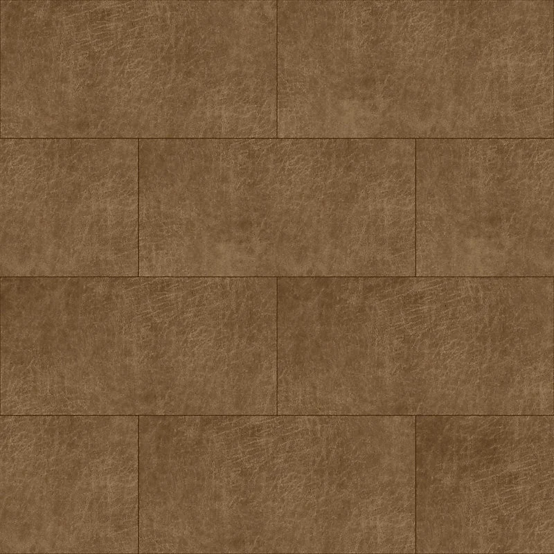 Origin Wallcoverings carreaux adhésifs en cuir synthétique rectangle marron cognac - 1 m² - 357255