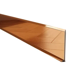 Plinthe décorative pour mur Ilcom F Cuivre poli - 100mm x 2700mm x 0,65 ep.