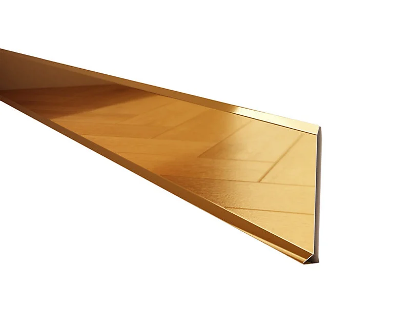Plinthe décorative pour mur Ilcom F Or poli - 100mm x 2700mm x 0,65 ep.