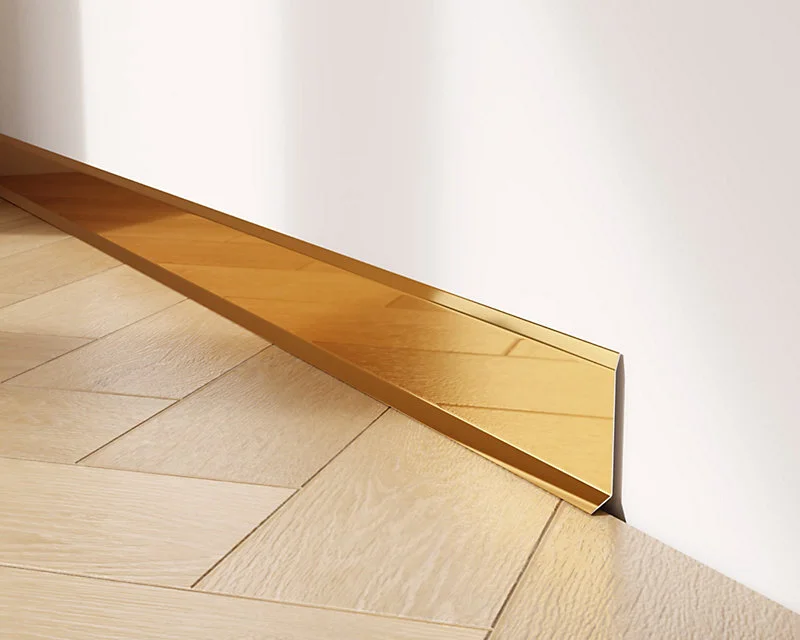 Plinthe décorative pour mur Ilcom F Or poli - 60mm x 2700mm x 0,65 ep.