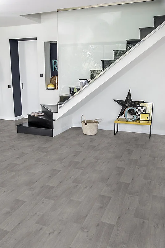 Revêtement sol VINYLE Texline Timber gris 4m (vendu au m²)