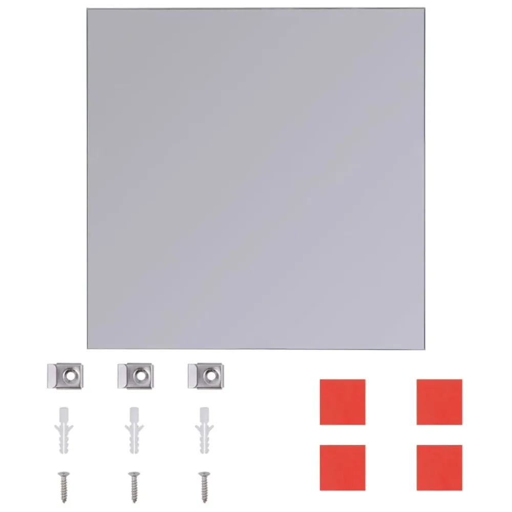 Set de 16 carreaux de miroir avec bandes adhésives DEC022833