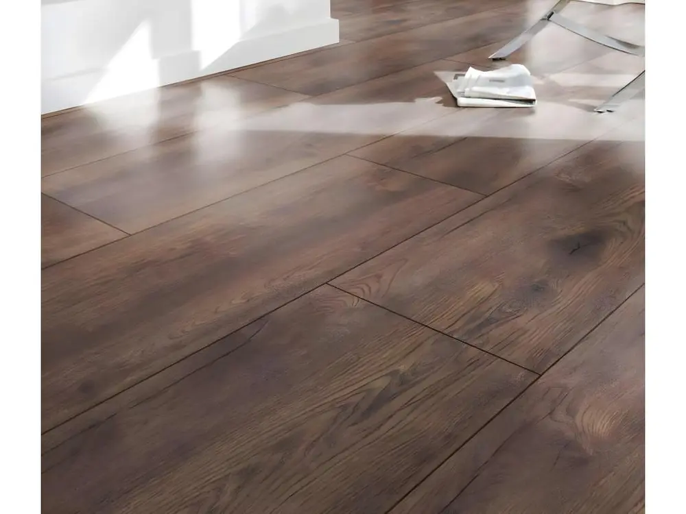Sol PVC| Compotion 50% PVC / 50% Vinyle| Linoleum| Revetement PVC| Imitation Parquet| Chene Fonce| Taille 140X300CM