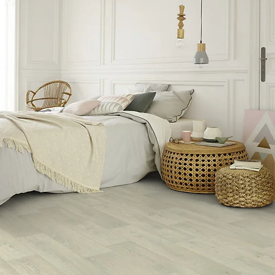 Sol VINYLE Best - Imitation parquet Bois Blanchi - Rouleau de 3m x 6m