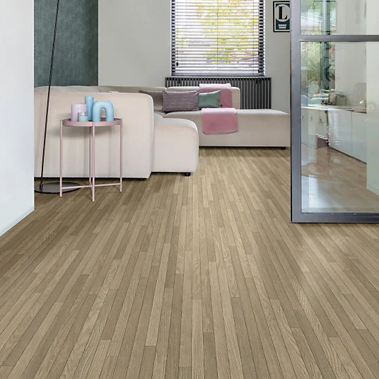 Sol Vinyle Feng Shui - Parquet lames étroites - Chêne naturel - Rouleau de 4m x 22m