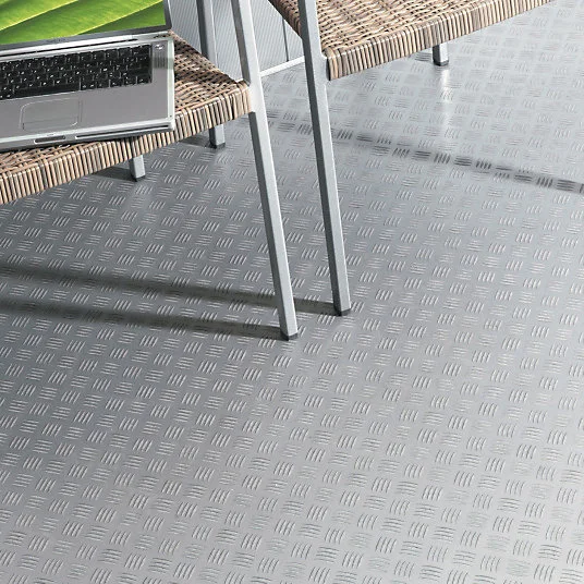 Sol Vinyle First - Imitation tôle métallique Grain de Riz - Rouleau de 3m x 22m