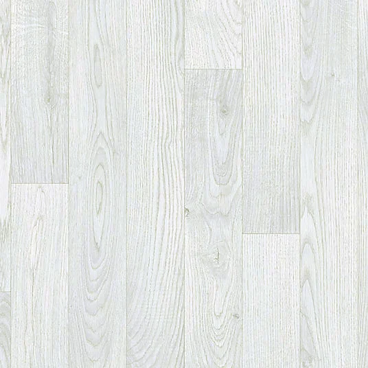 Sol Vinyle Link - Imitation parquet blanc veinage gris - Rouleau de 3m x 25m
