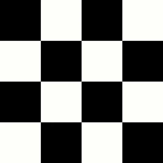 Sol Vinyle Link Plus - Carrelage damier noir et blanc - Surface brillante - Rouleau de 2m x 9m