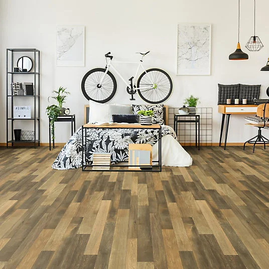 Sol Vinyle Link Plus - Imitation parquet bois - Surface brillante - Rouleau de 4m x 2m
