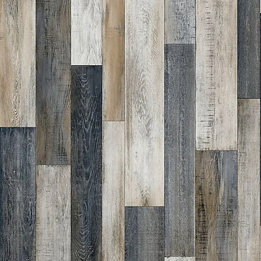 Sol Vinyle Link Plus - Imitation parquet irisé sombre - Surface brillante - Rouleau de 3m x 9m