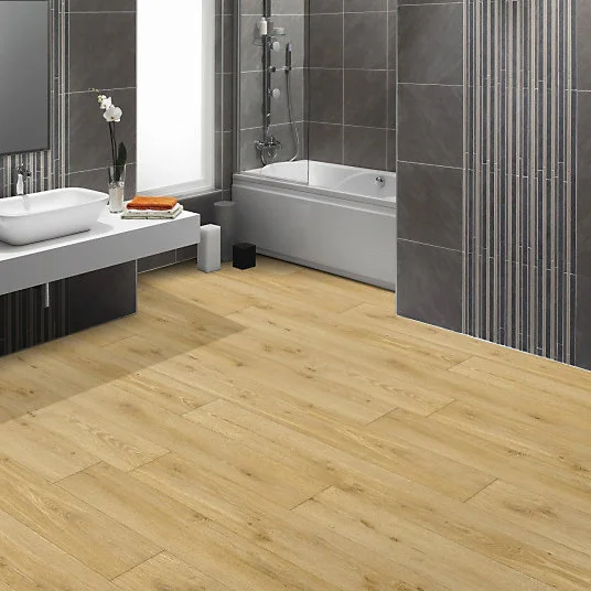 Sol Vinyle Link Plus - Imitation parquet bois naturel - Surface brillante - Rouleau de 4m x 3m