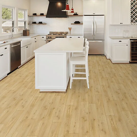 Sol Vinyle Link Plus - Imitation parquet bois naturel - Surface brillante - Rouleau de 2m x 4m