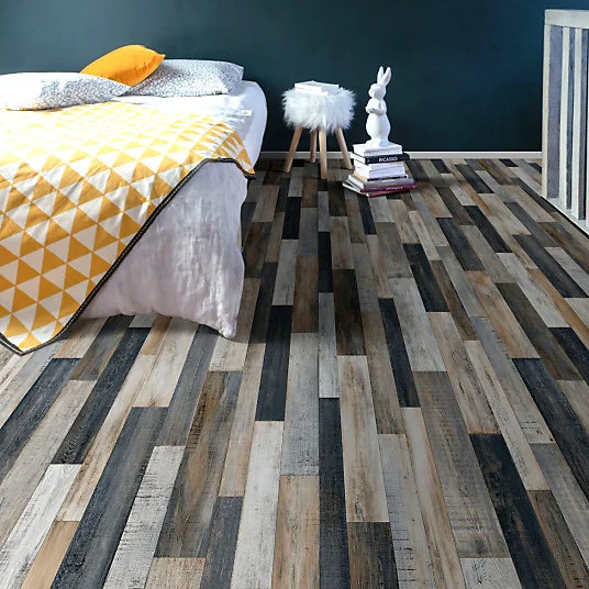 Sol Vinyle Link Plus - Imitation parquet irisé profond - Surface brillante - Rouleau de 3m x 20m