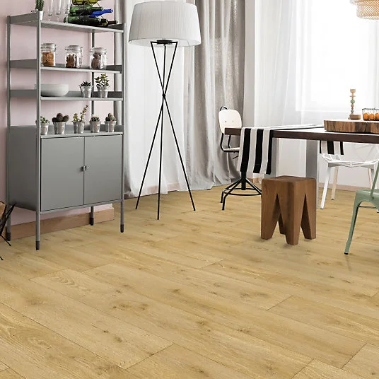 Sol Vinyle Link Plus - Imitation parquet bois naturel - Surface brillante - Rouleau de 4m x 6m