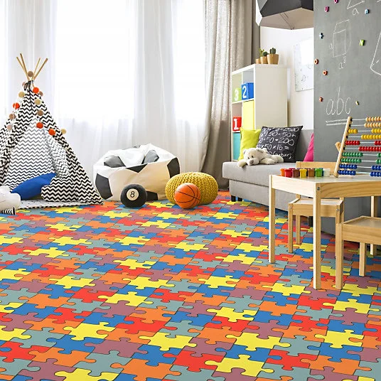 Sol Vinyle Style - Motif Puzzle - Rouleau de 3m x 29m